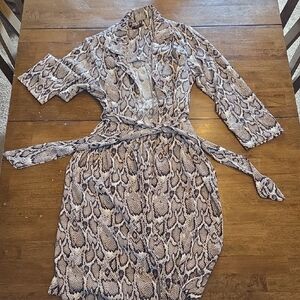 AFRM Beige and Black Snake Print Garment